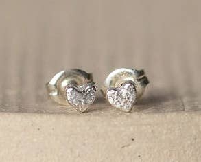 Sterling Silver Mini Studs - Heart
