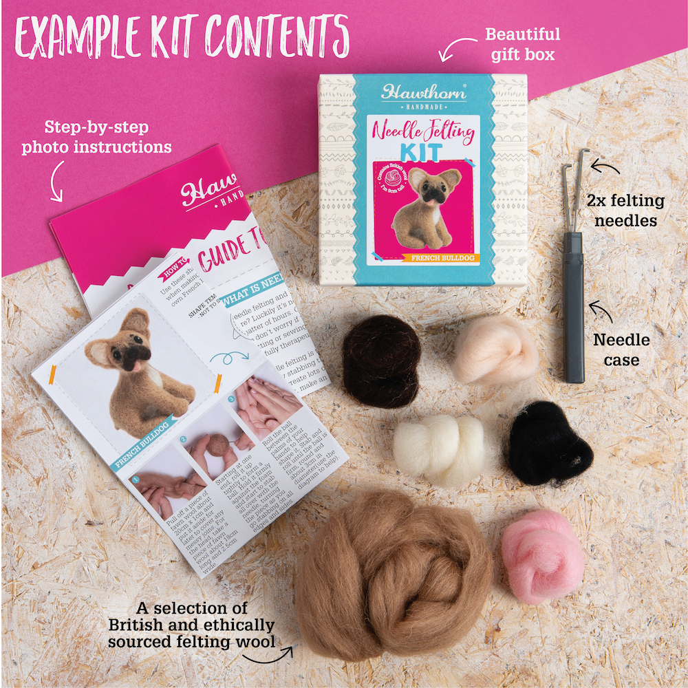Happy Ghost Mini Needle Felting Kit