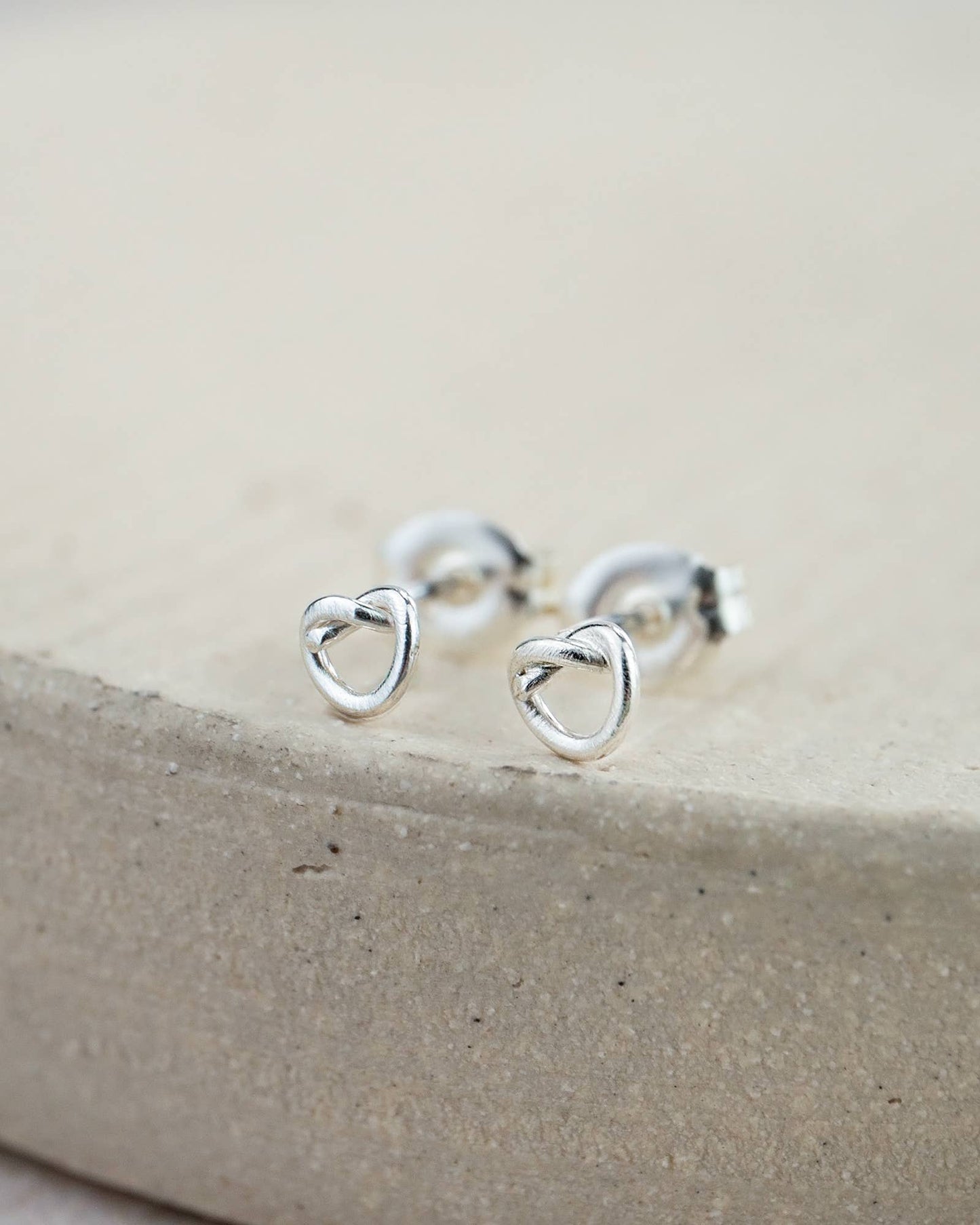 Sterling Silver Mini Studs - Love Knot