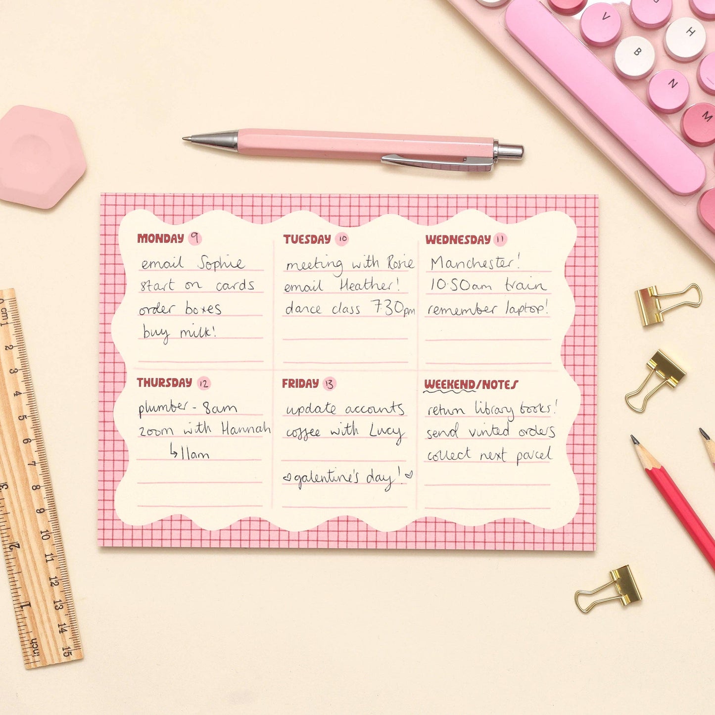 A5 Notepad - Wiggle Weekly Planner
