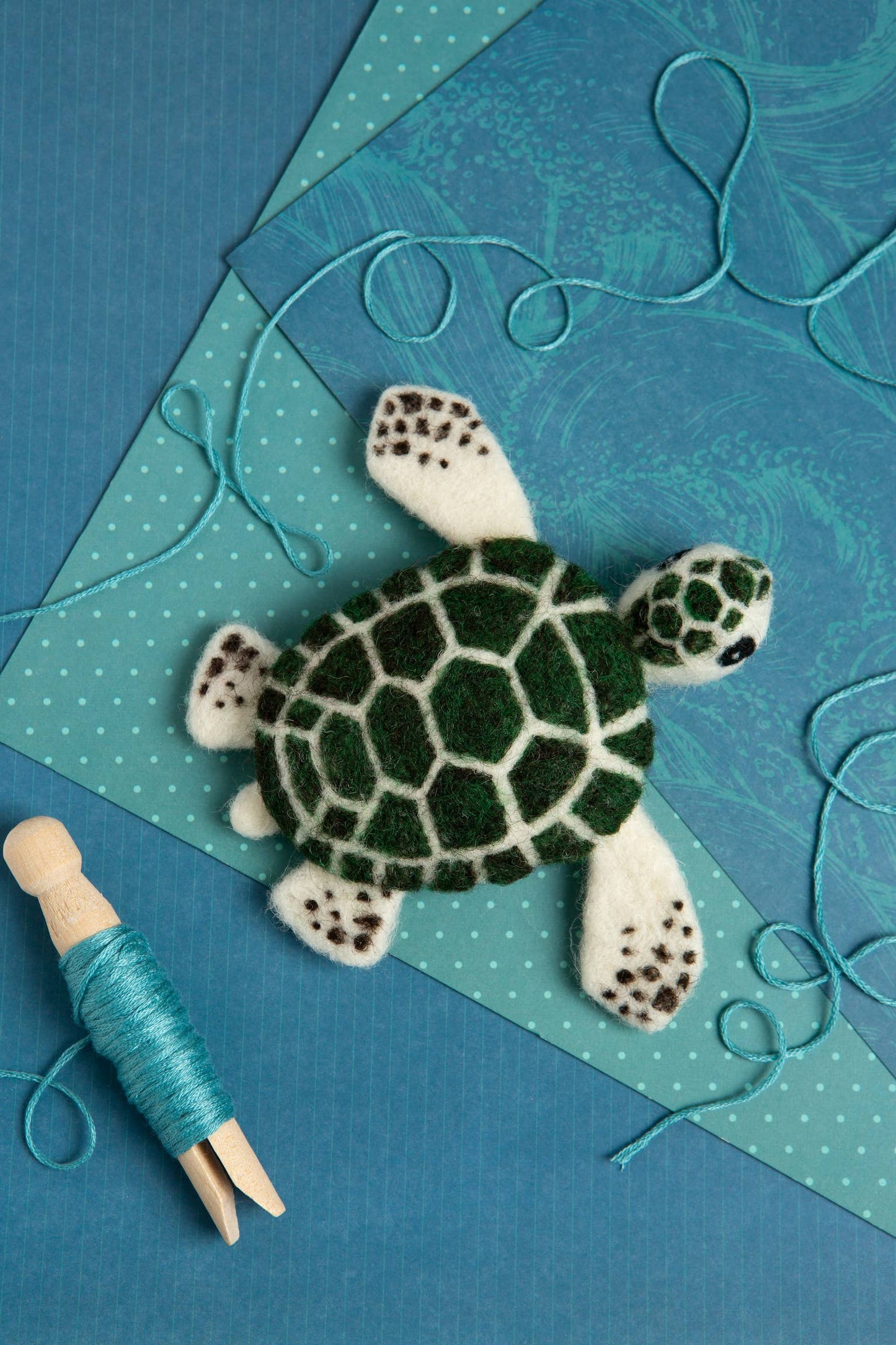 Baby Sea Turtle Mini Needle Felting Kit