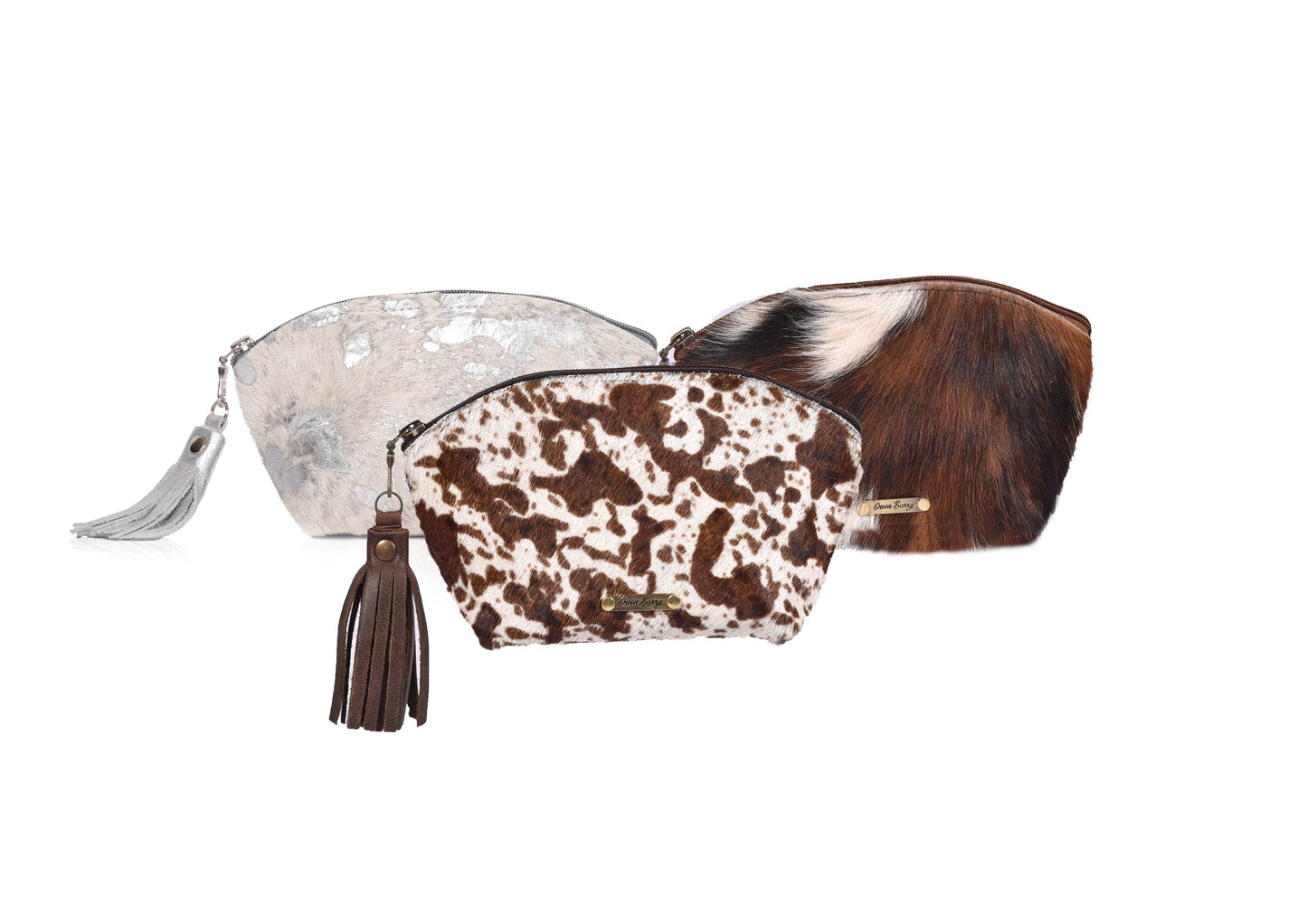 Cowhide Cosmetics Clutch - Assorted Prints