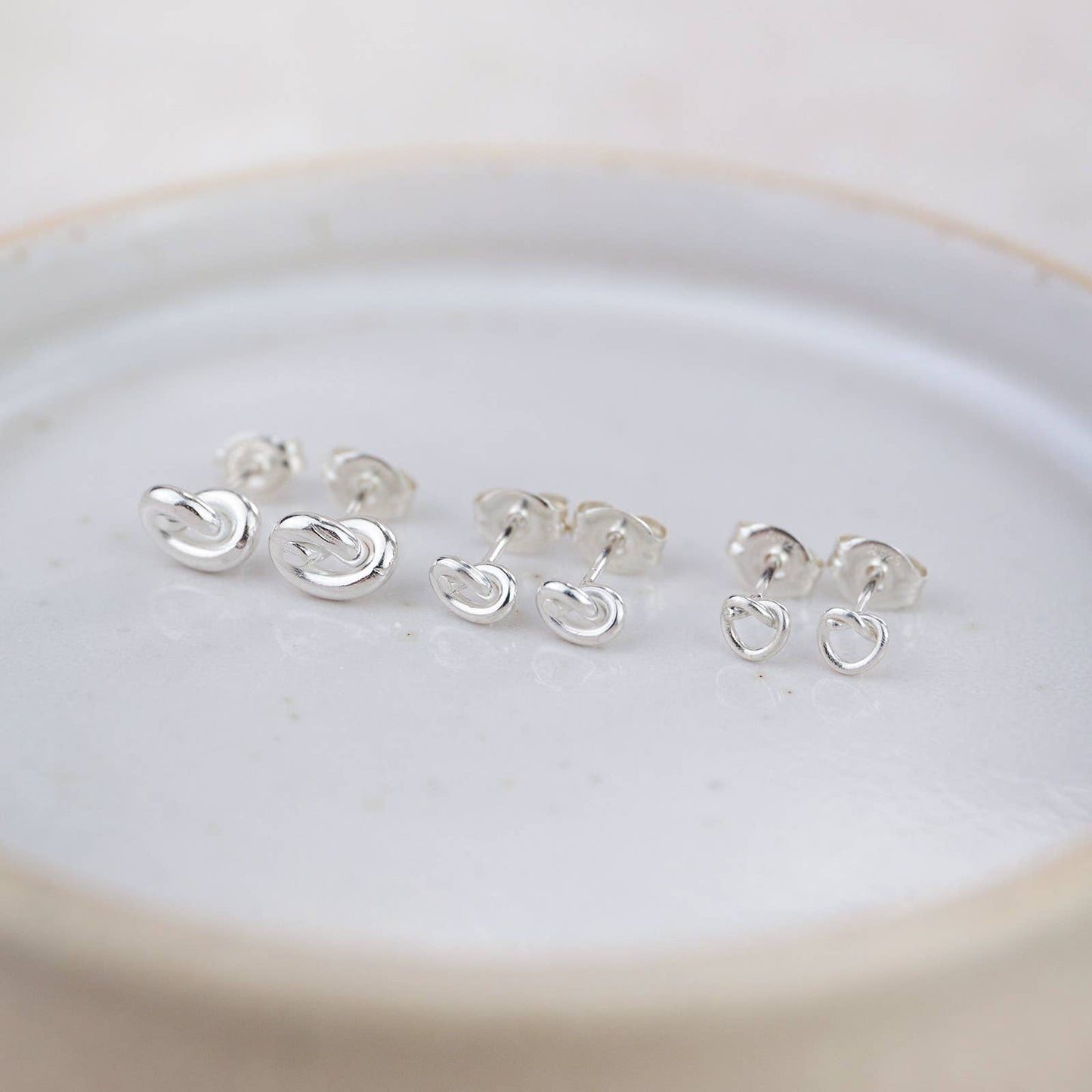 Sterling Silver Mini Studs - Love Knot