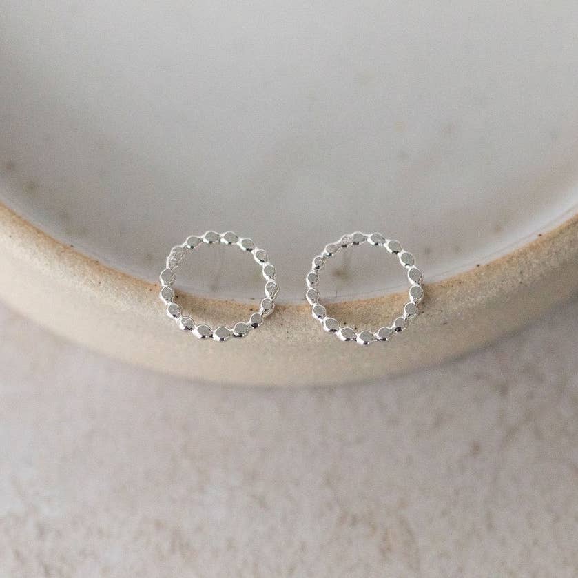 Sterling Silver Dotty Circle Studs