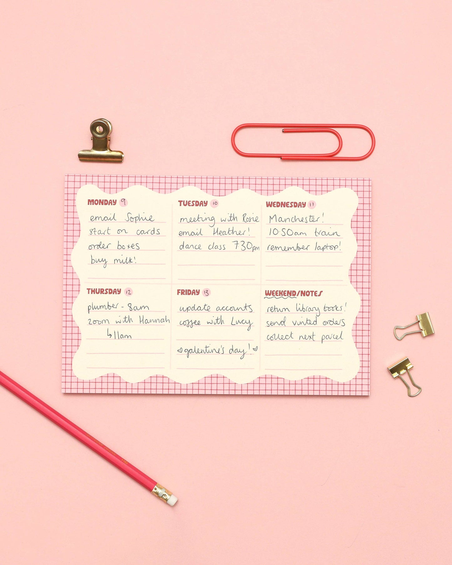 A5 Notepad - Wiggle Weekly Planner