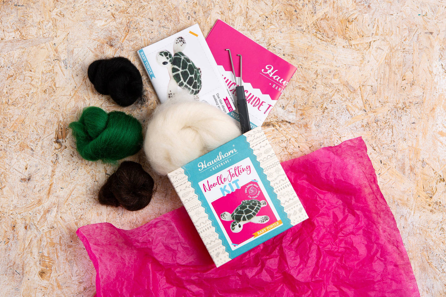 Baby Sea Turtle Mini Needle Felting Kit