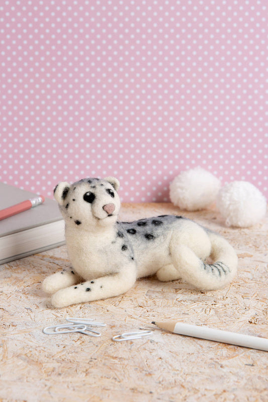 Snow Leopard Needle Felting Kit