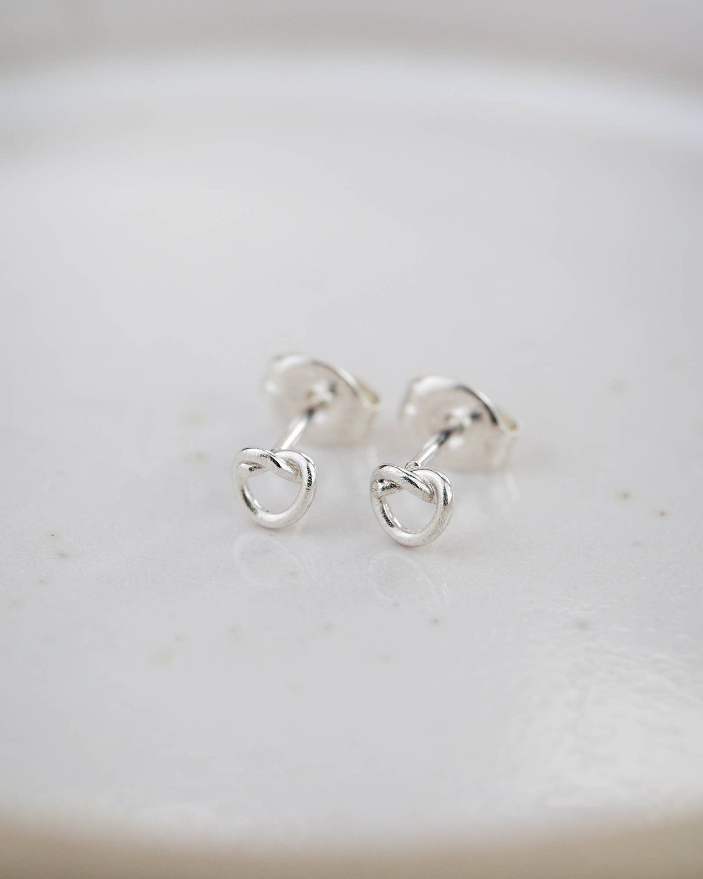 Sterling Silver Mini Studs - Love Knot