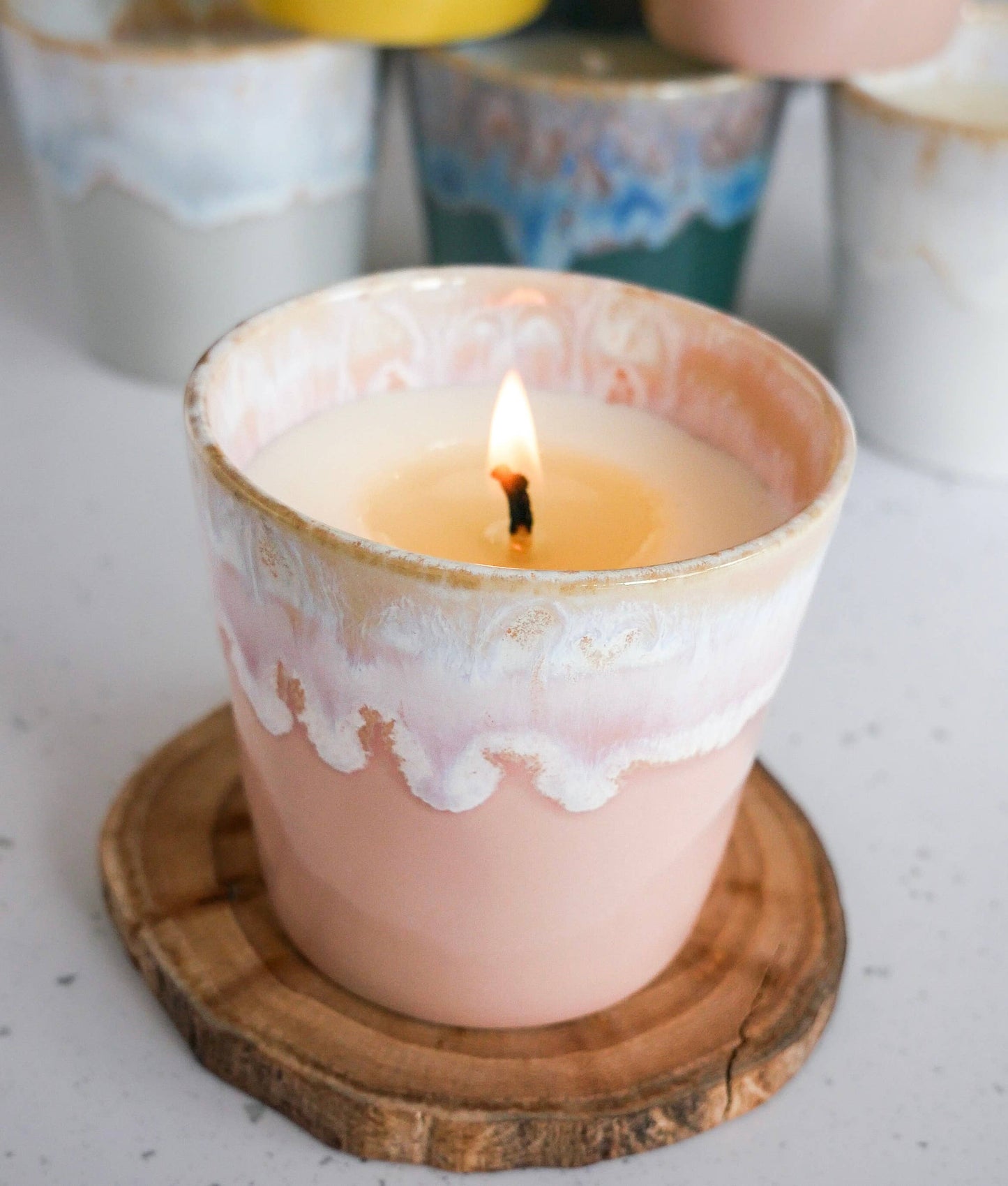 Refillable Coffee Cup Candle - Rosa