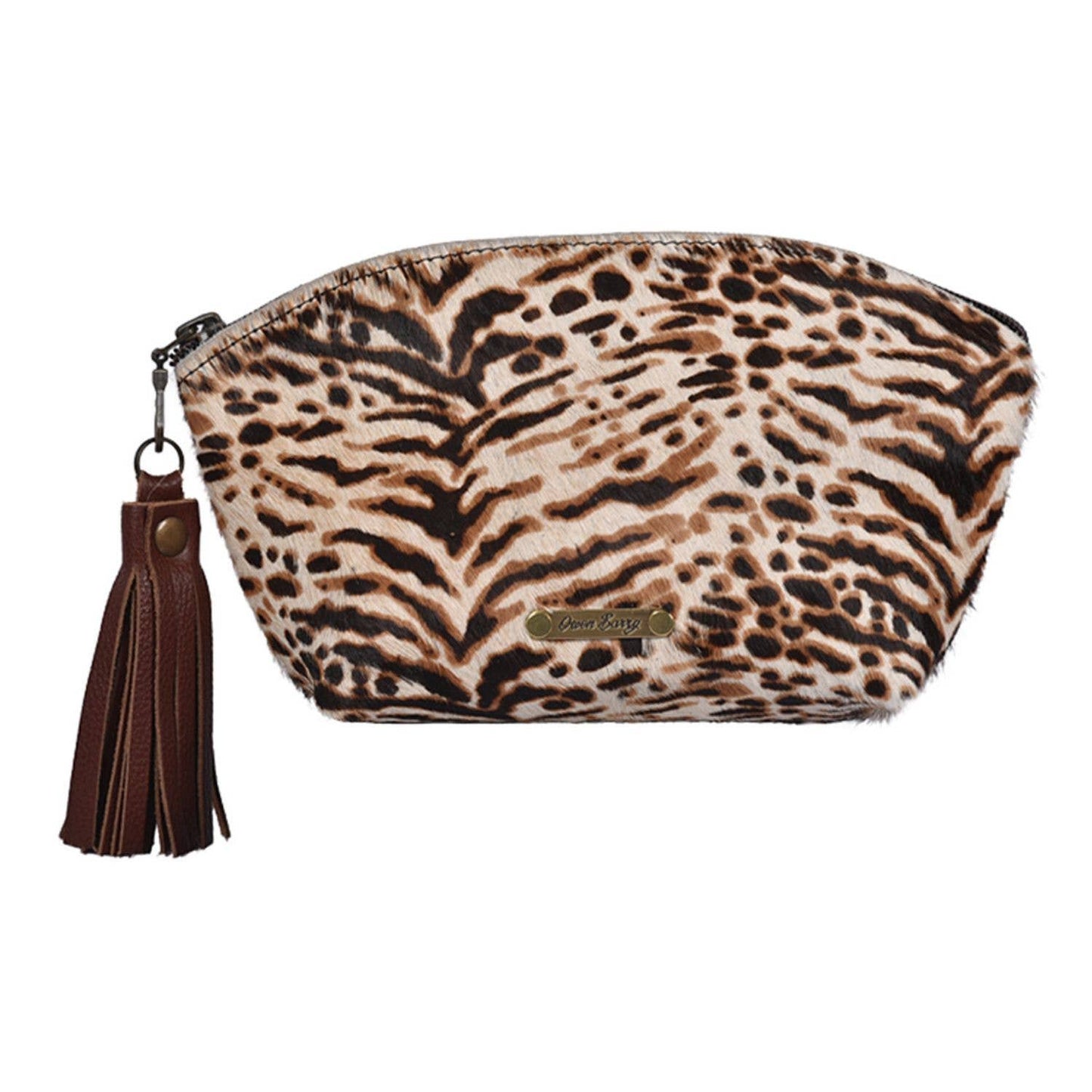 Cowhide Cosmetics Clutch - Assorted Prints
