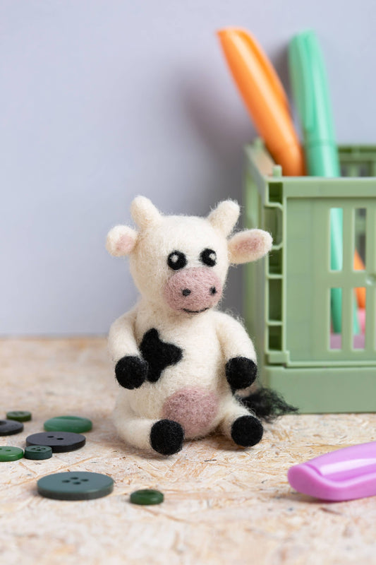 Cow Mini Needle Felting Kit